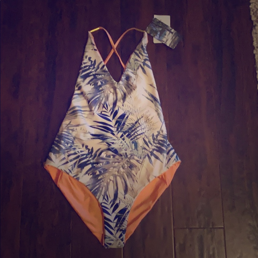 Halter one piece swimsuit
